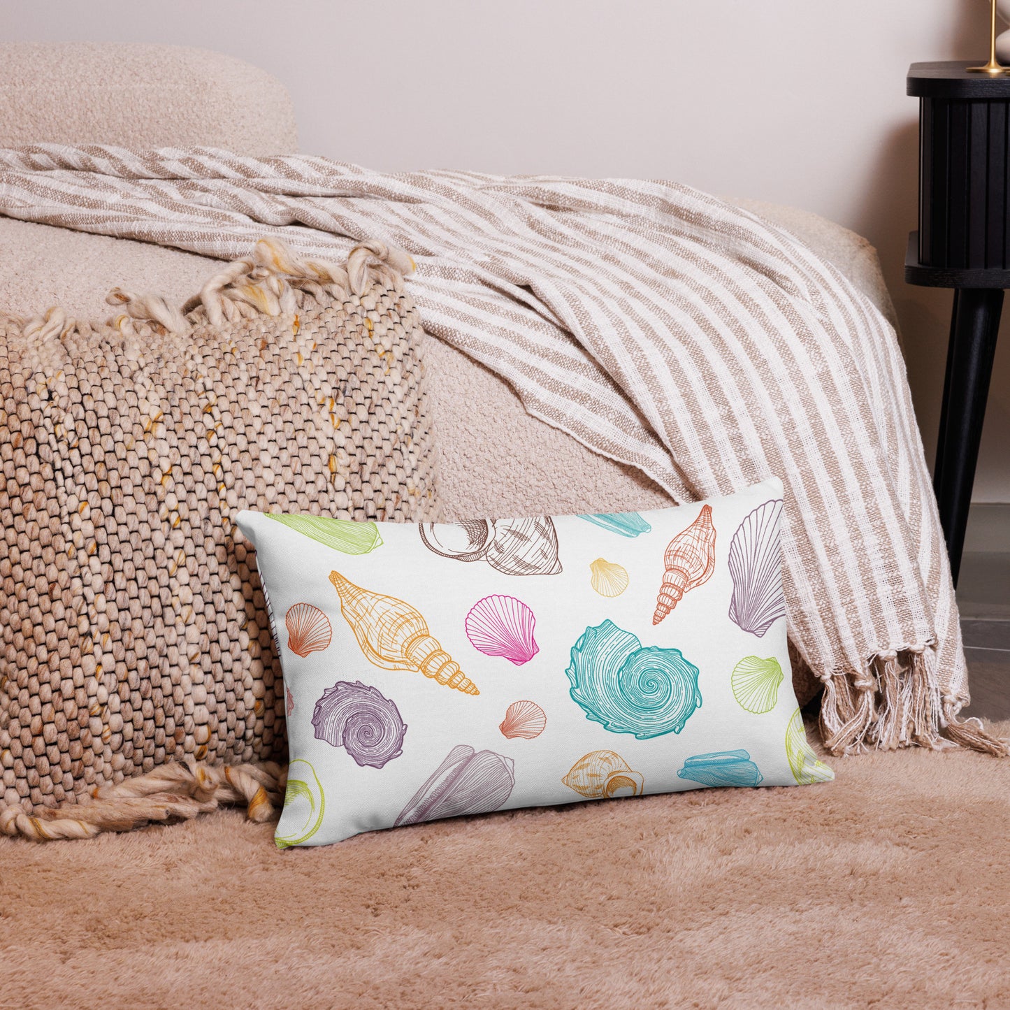 Colorful Seashore Pillow    Shellarium.