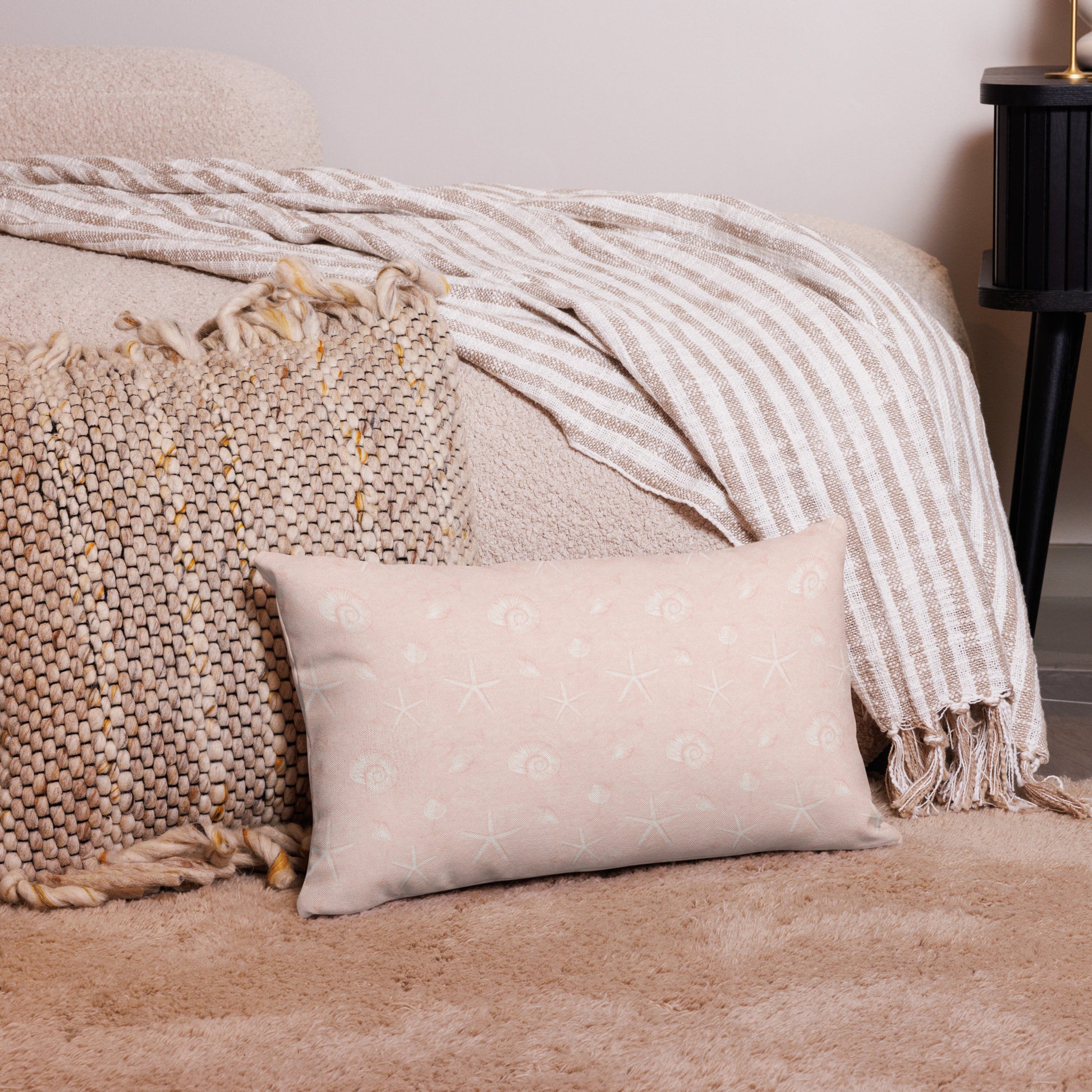 Blush Shore Pillow    Shellarium.