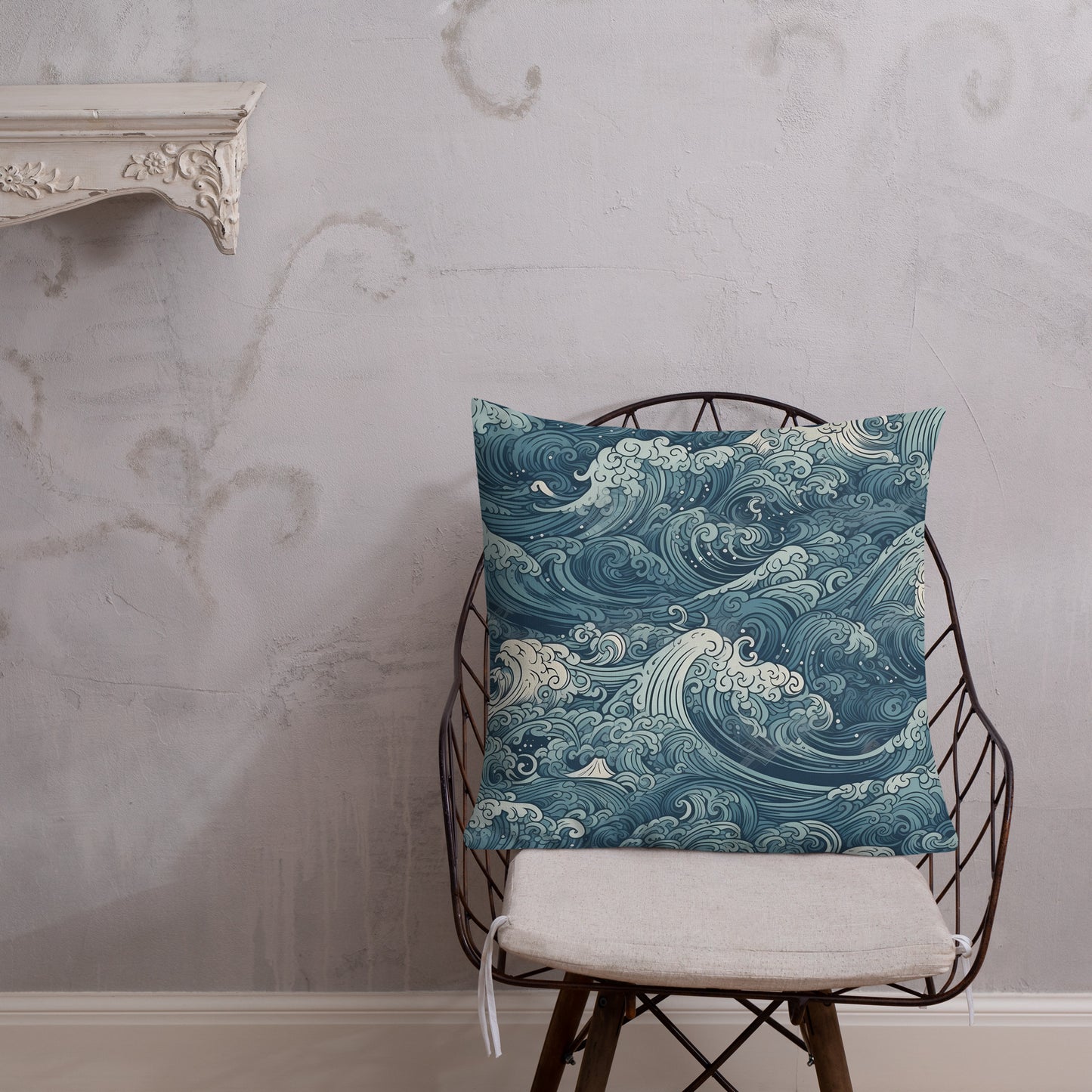 Ocean Waves Pillow    Shellarium.