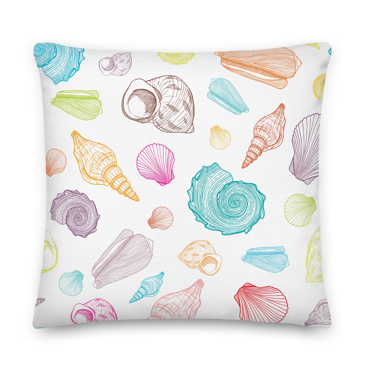 Colorful Seashore Pillow    Shellarium.