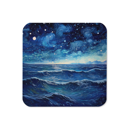 Celestial Waves Cork-back coaster    Shellarium.