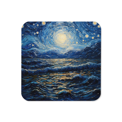 Celestial Waves Cork-back coaster    Shellarium.