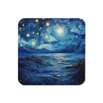 Celestial Waves Cork-back coaster    Shellarium.