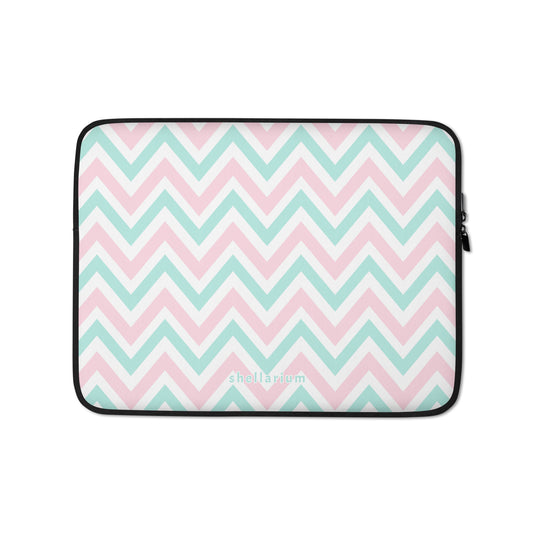 Marine Zigzag Laptop Sleeve    Shellarium.