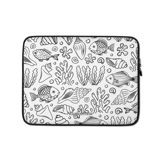 Underwater Lines Laptop Sleeve    Shellarium.