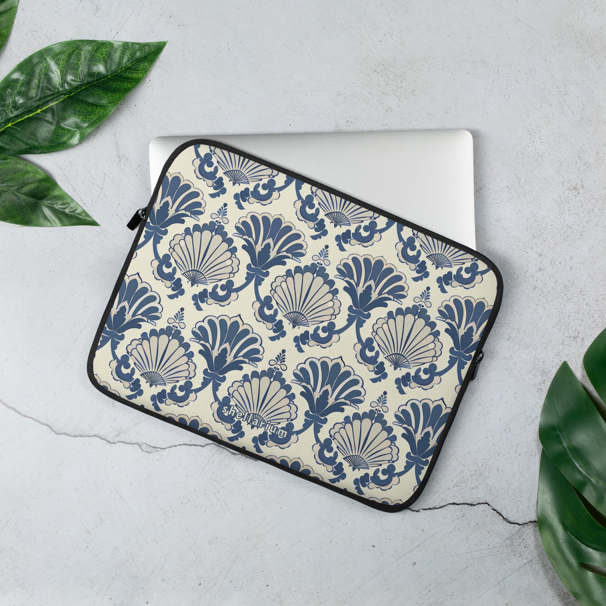 Nautical Damask Laptop Sleeve    Shellarium.