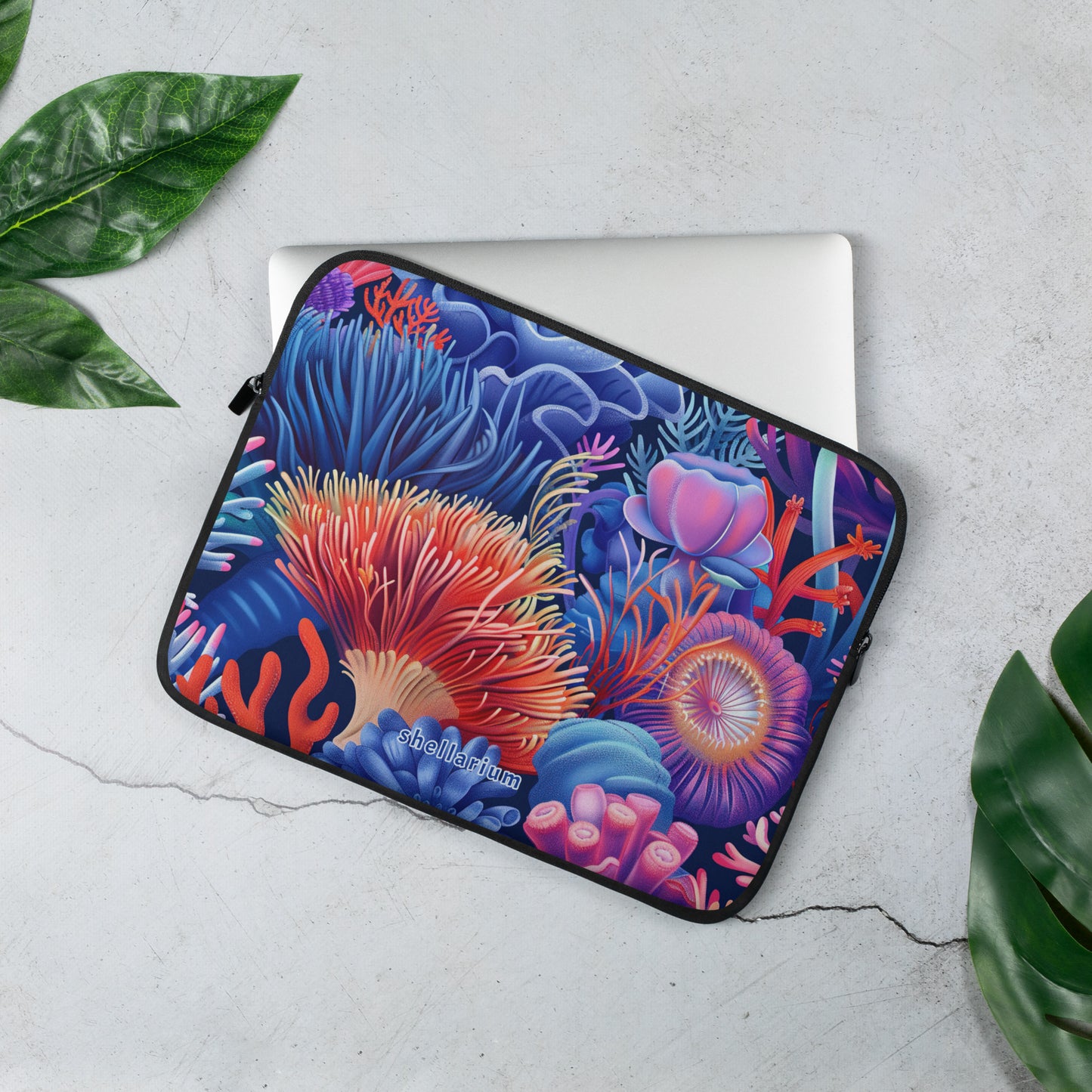 Coral Kaleidoscope Laptop Sleeve    Shellarium.