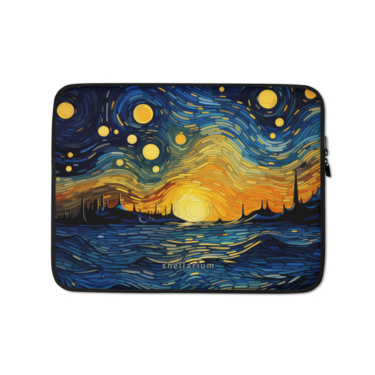 Starry Seascape Laptop Sleeve    Shellarium.