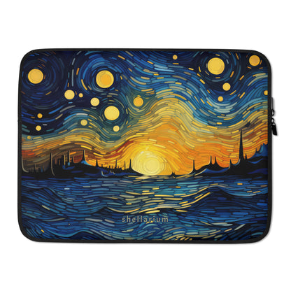 Starry Seascape Laptop Sleeve    Shellarium.