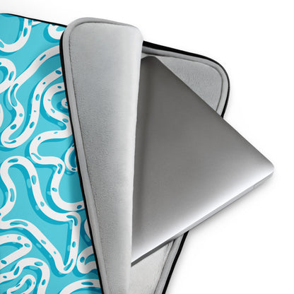 Aqua Swirls Laptop Sleeve    Shellarium.