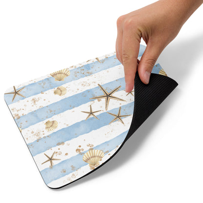 Beach Stripes Mouse Pad    Shellarium.