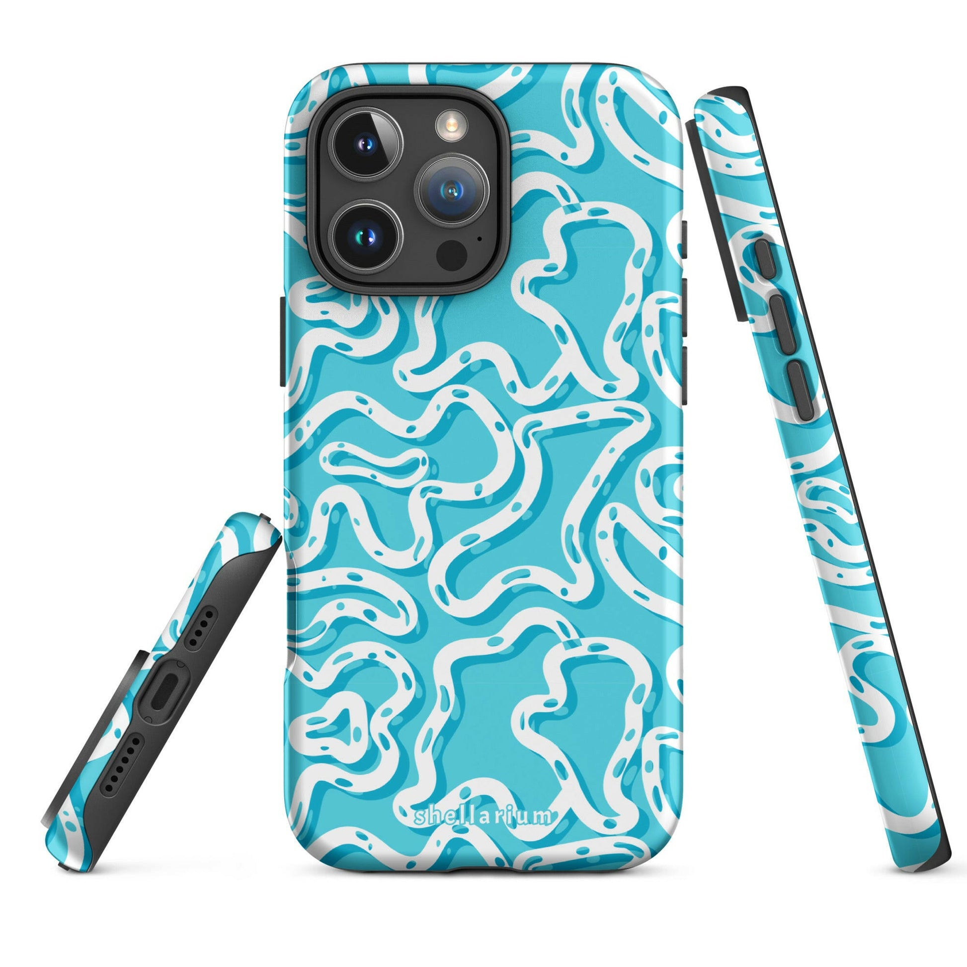 Aqua Swirls Iphone Case    Shellarium.