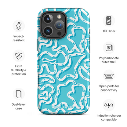 Aqua Swirls Iphone Case