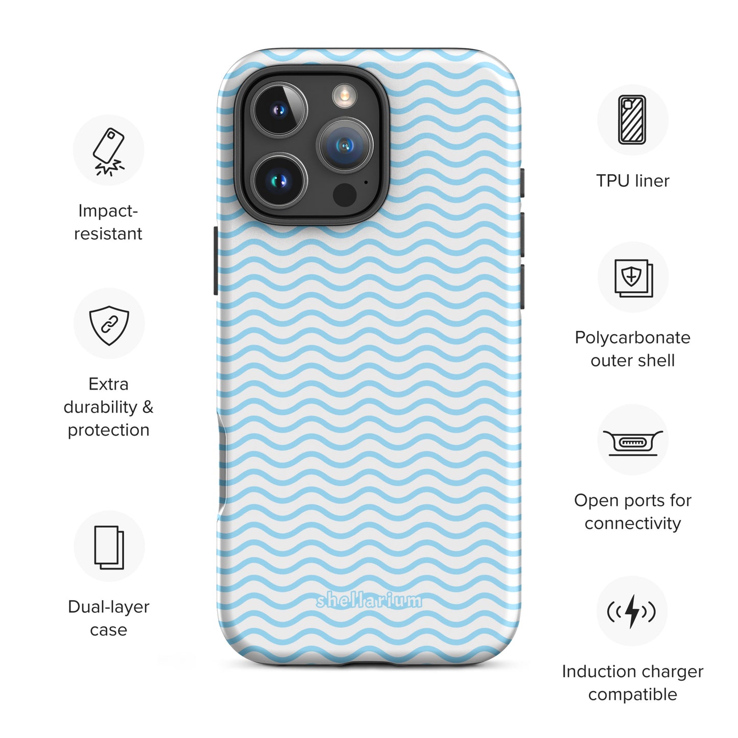 Blue Ripple Iphone Case